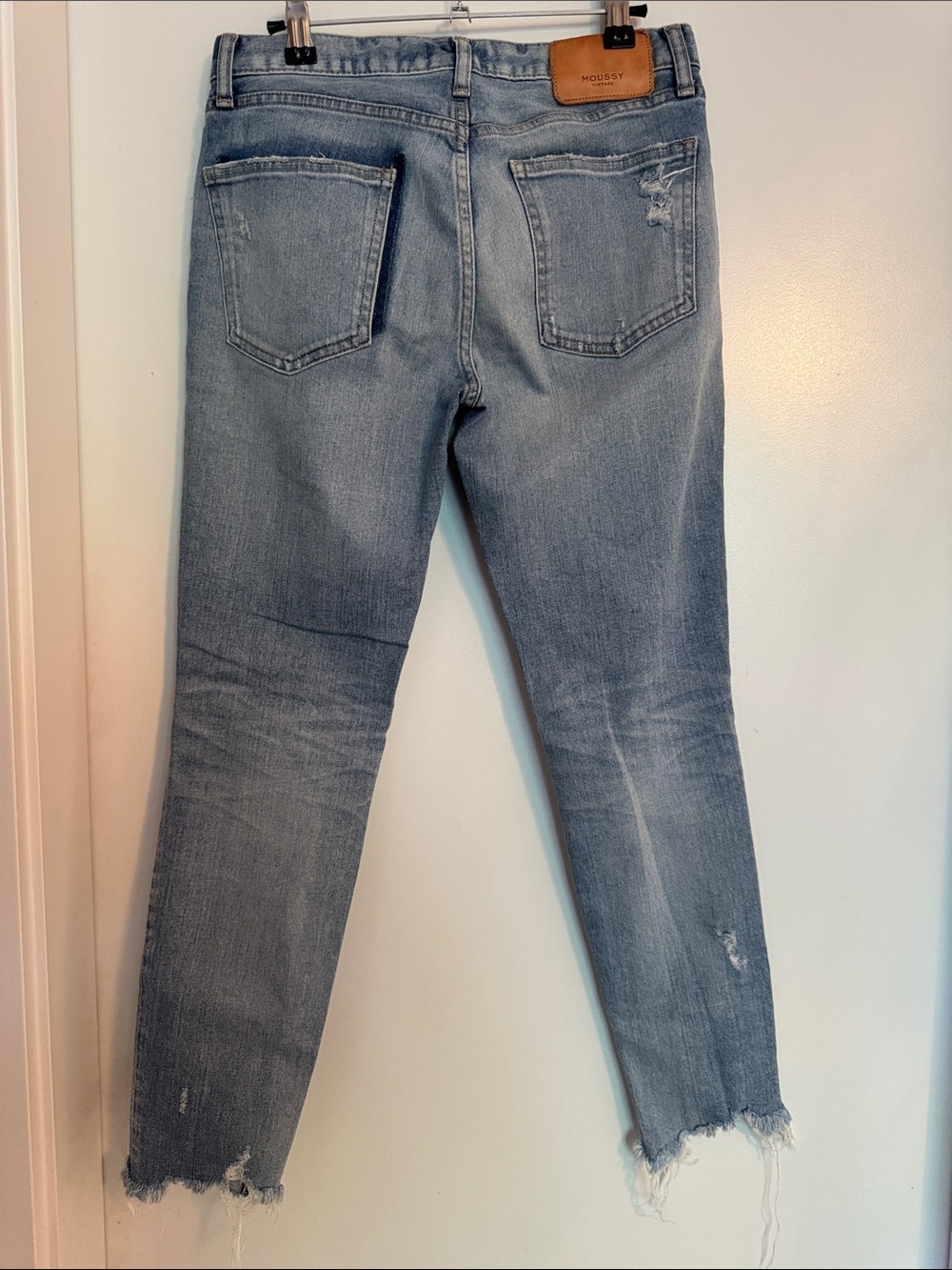 Moussy Vintage Distressed Raw Hem Skinny Jeans 26 Japan - Picture 3 of 13
